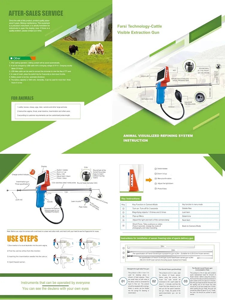 Heavy-Duty Bovine Visual Insemination Gun