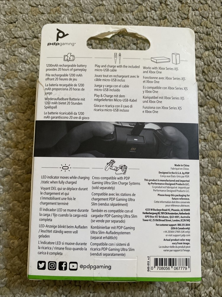 PDP Single Rechargeable Battery Pack for Xbox One Controller New Sealed 🔥