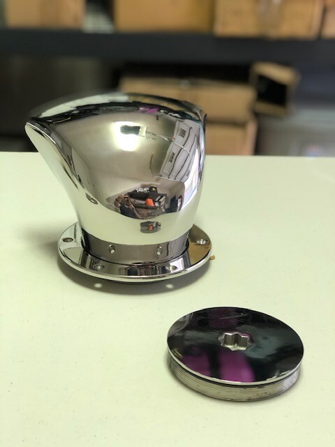 (1) 4" Low Profile Dorade Cowl Vent with Deck Plate Set