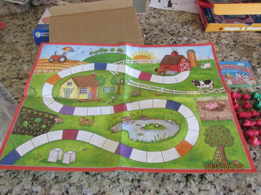 Lot 2 Learning Resources-Mini Motor Math-Friendly Farm Activity Sets-Games