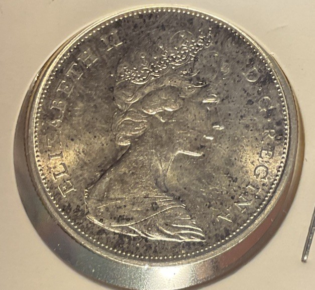 1965 Canada 50 Cents Key Date Toned