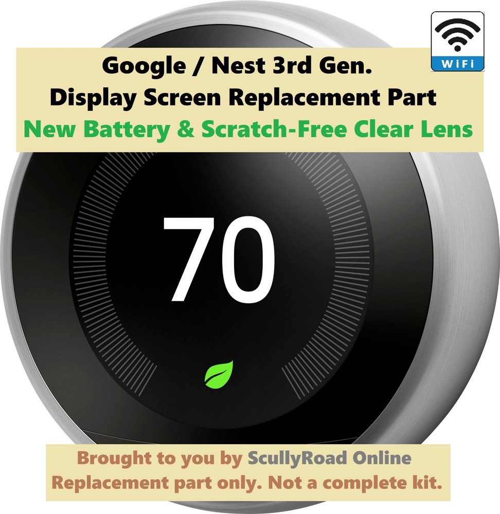 PART Google Nest 3rd Generation Learning Stainless Steel Program Thermostat A+
