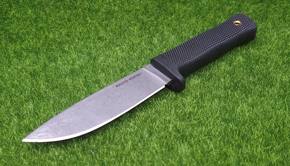 Cold Steel 3V Master Hunter 4.5" Fixed Stonewashed Blade, Kray-Ex Handle - 36CB