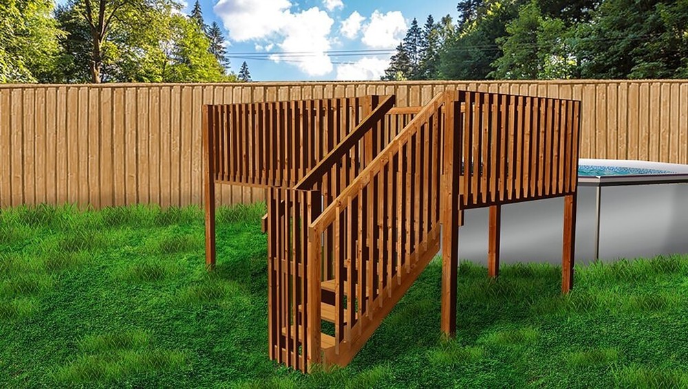 4' X 16' Above Ground Pool Deck Kit