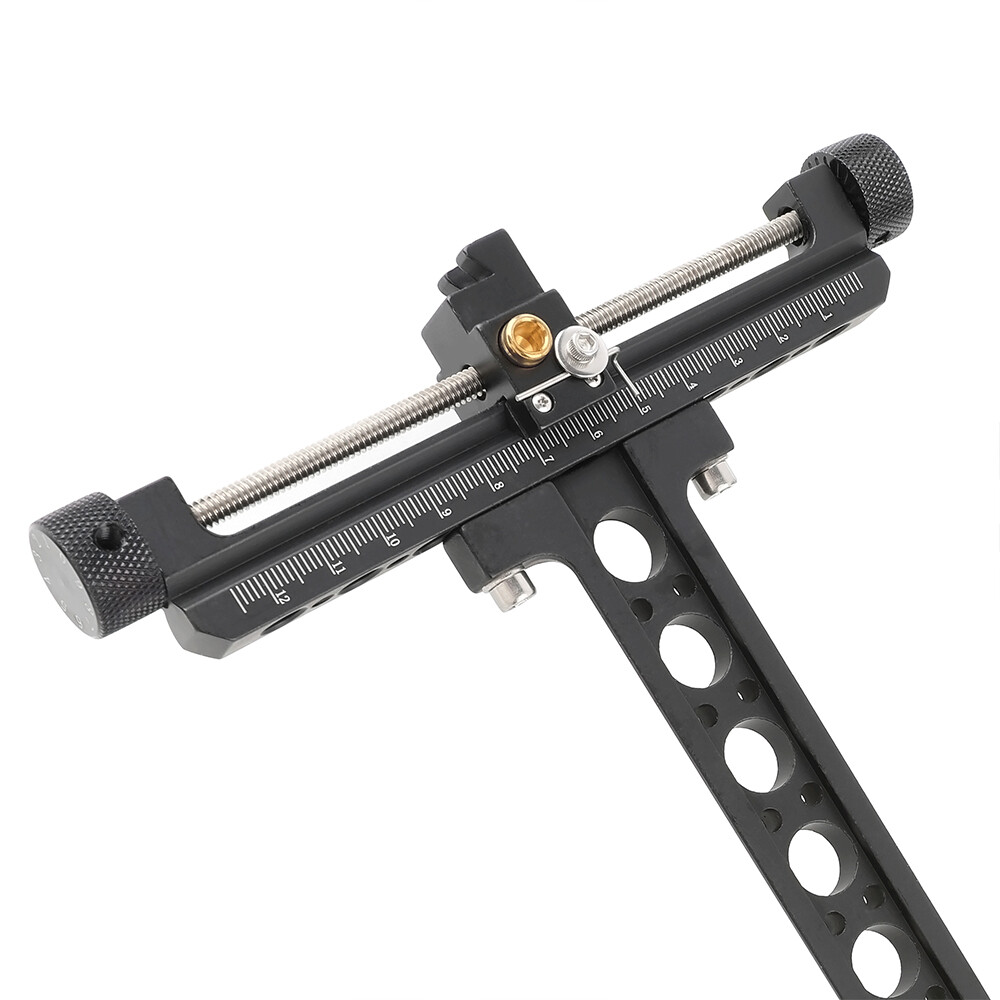 Compound Bow Sight Single Pin 0.059" Fiber 4X Lens Long Pole Archery Hunt TP8510