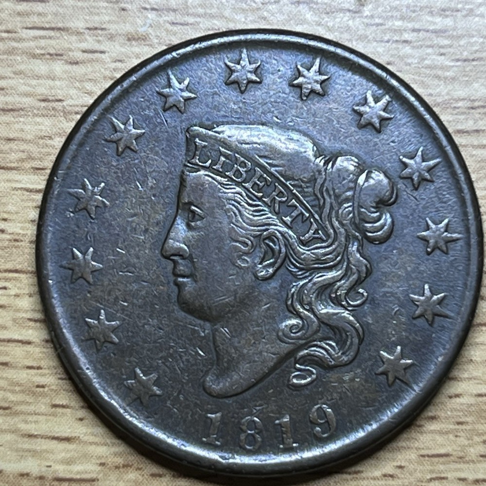 1819 Coronet Head Large Cent XF +