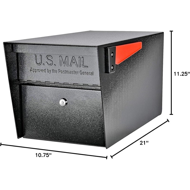 Locking Security Mailbox USPS Approved Anti-Theft Parcel Drop Steel Construction