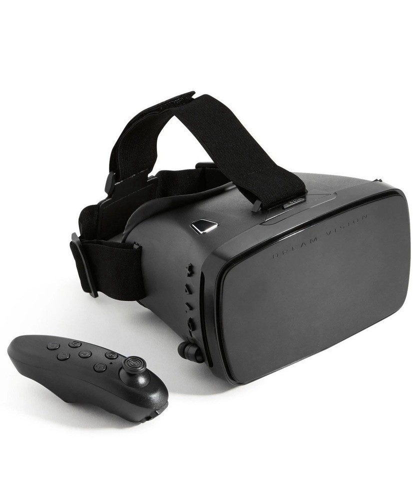 Dream Vision Virtual Reality Smartphone VR Headset Black Wireless Controller IPD