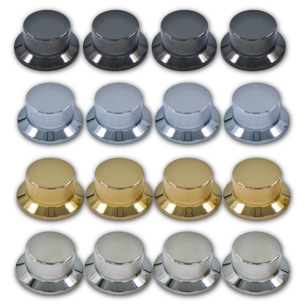 Advanced Plating Flat Top Hat Knobs (4-Pack) - Fits Gibson® Les Paul® Goddess