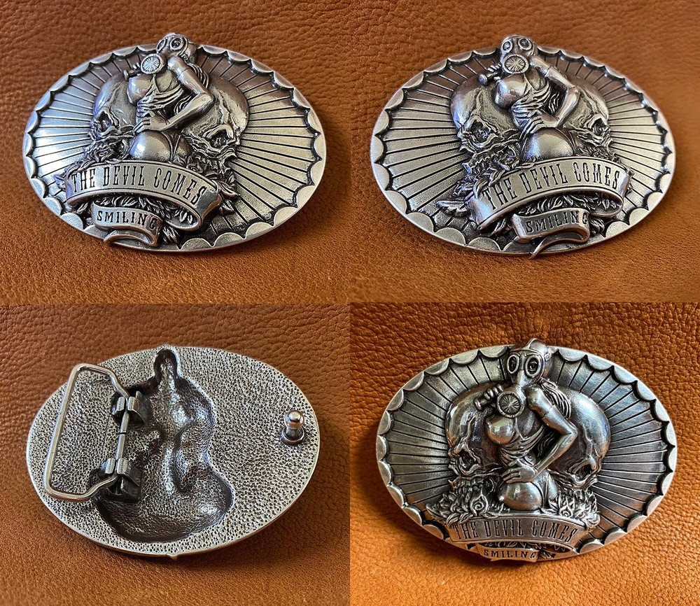 Unique Buckle The Devil Comes Smiling Buckle