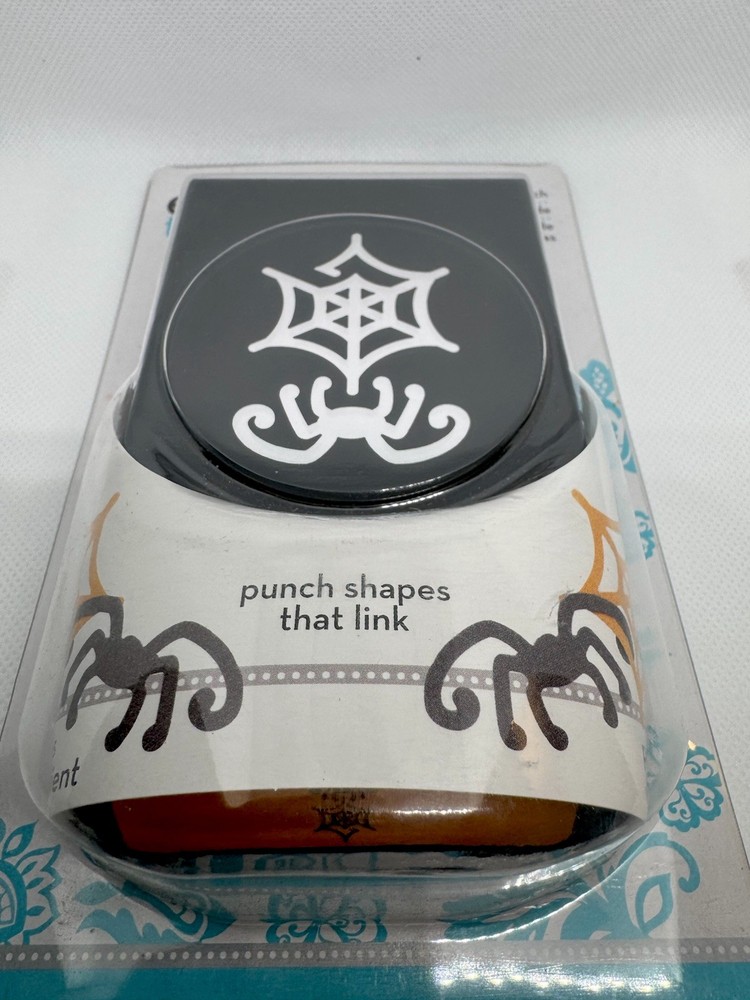 EK Tools Large Punch Halloween Spider & Web NEW