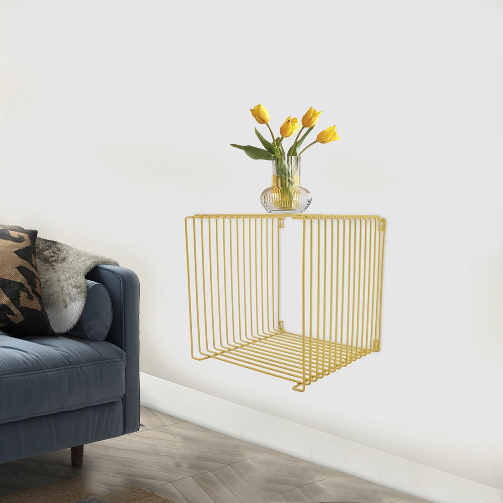 Iron Multi-Purpose Square Side Table Side Table Square Cage End Table