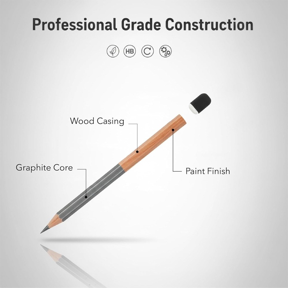 Durable 14-Count Graphite Sketch Pencils with Comfortable Grip & Medium Point