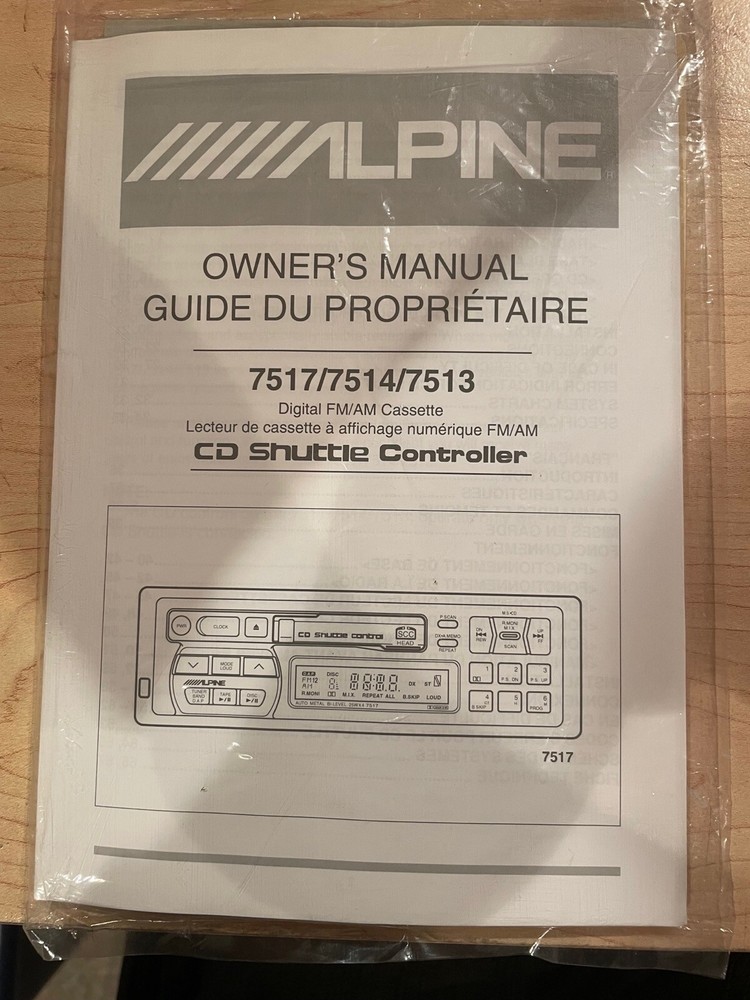 Apine Owners Manual 7517/7514/7513 Car CD Shuttle Controller