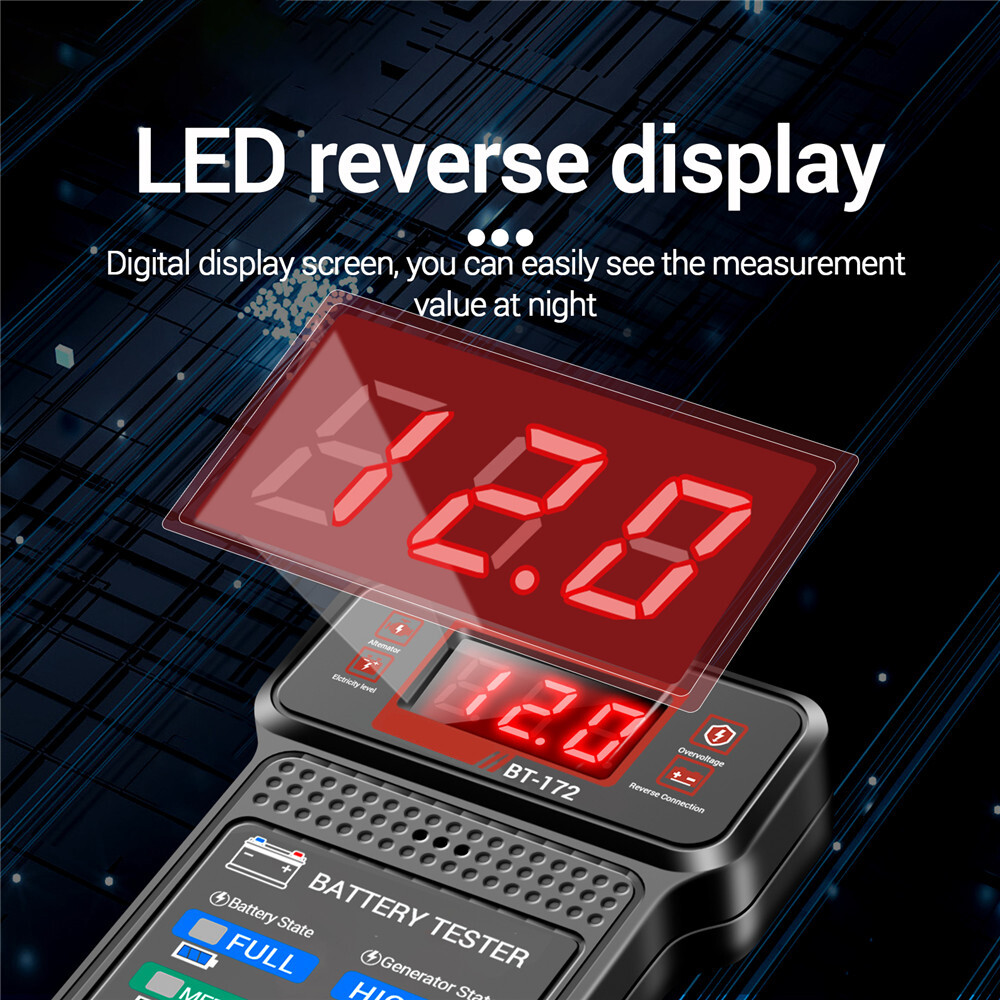 12V Battery Tester Battery Load Tester Battery Analyzer Battery Status-Indicator