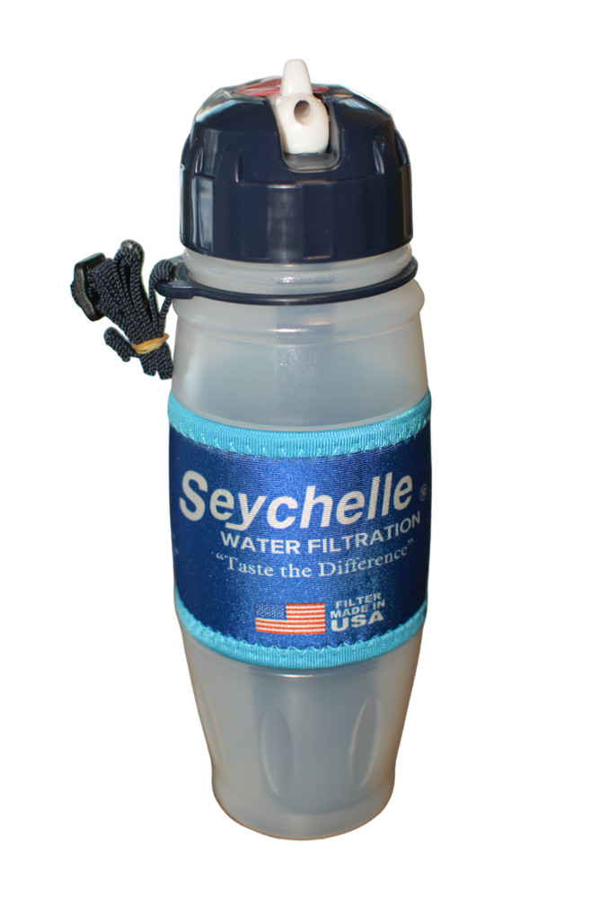 Seychelle Water Filter Bottle ADVANCED Flip Top 28oz