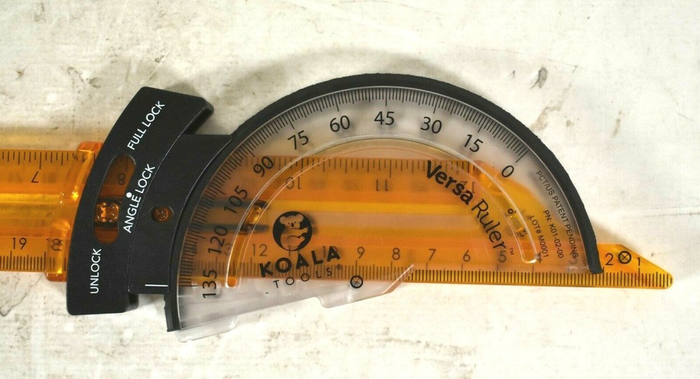 Koala Tools K01-02-00 Versa Ruler Multi Sided Shape Making Orange