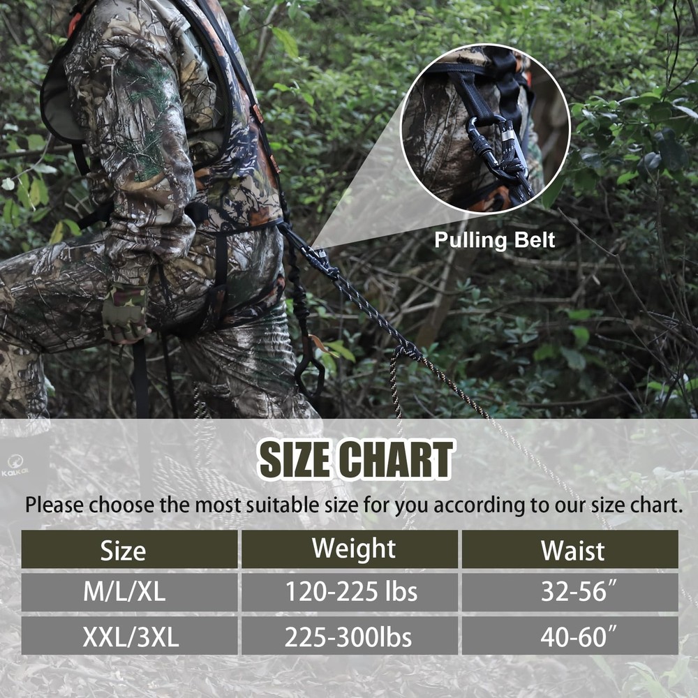 Kalkal Tree Stand Harness, Hunter Safety System Harness for Tree Stand, Light...