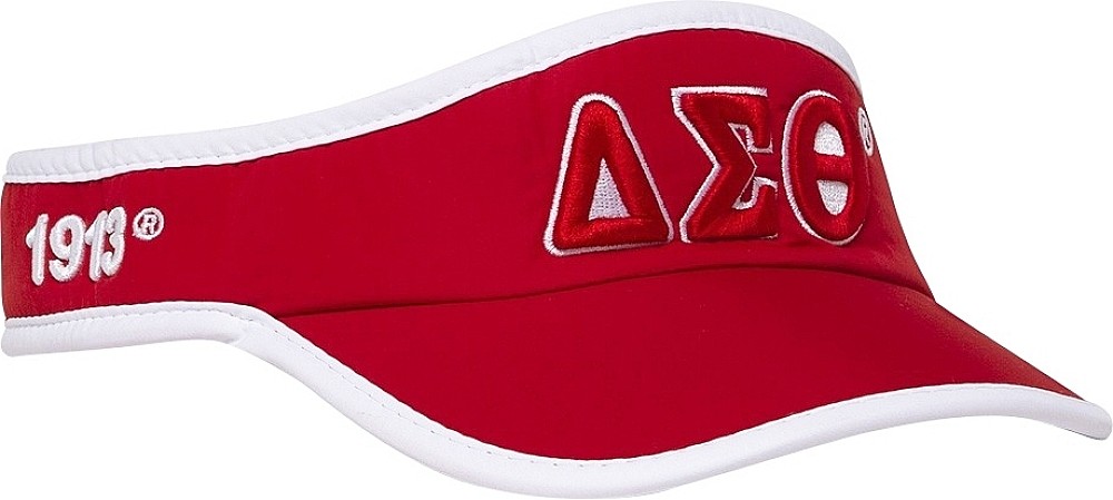 Delta Sigma Theta Featherlight Womens Visor [Red - Adjustable]