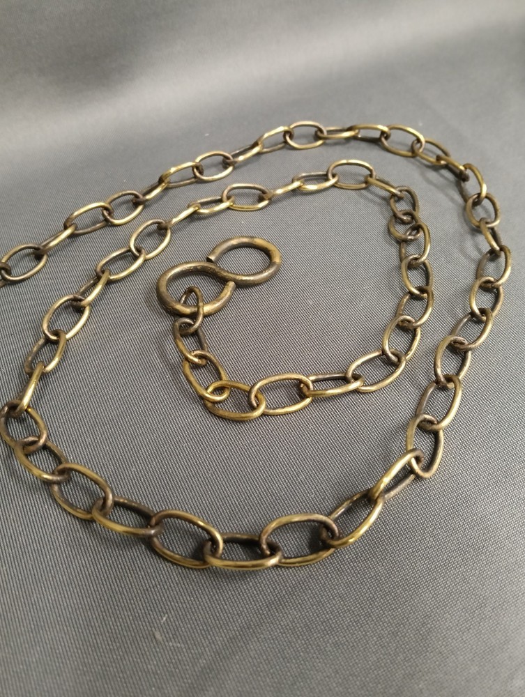 BRASS HIGH LEVEL CISTERN LOO PULL / TOILET PULL, CHUNKY BRASS CHAIN