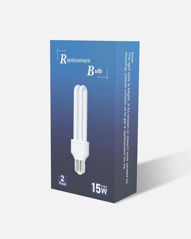 E27 15w U Type Replacement Bulb for 15w Bug Zapper, 2 Pack