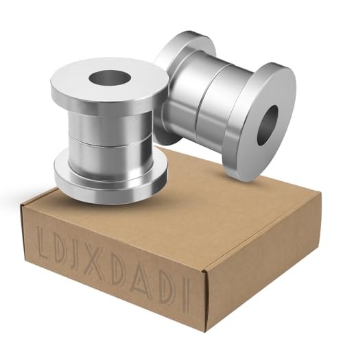 Solid Billet Handlebar Riser Bushings Compatible with Harley Softail Silver