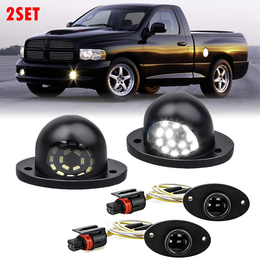 For 1994-2002 Ram 1500 2500 LED License Plate Light With Wire Harness Assembly