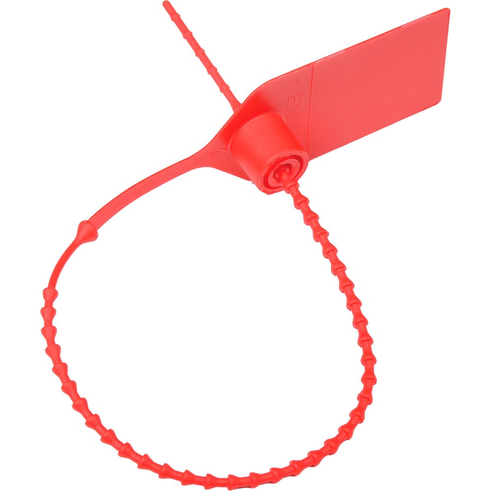 Adjustable Extinguisher Tamper Seal 9"L Red 100/Pack