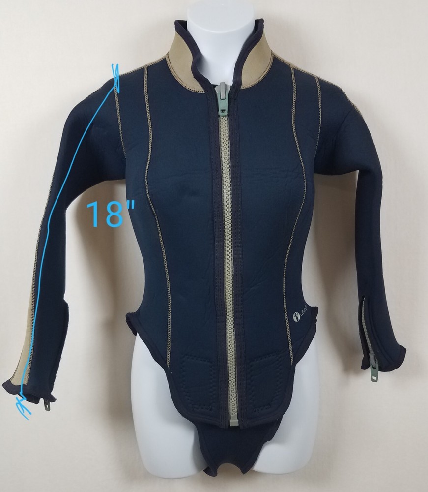US Divers Wet Suit Navy Blue Tan Size Small S