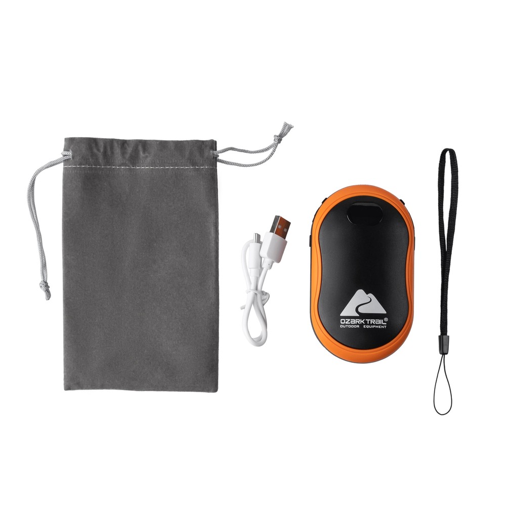 5200mAh Orange Rechargeable Portable 3 Temp Hand Warmer for Camping