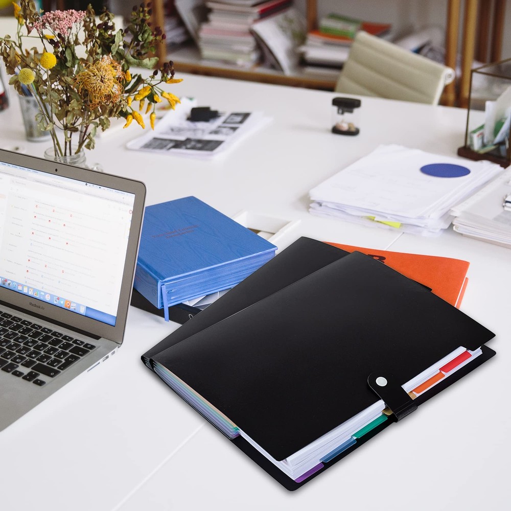 10 Pack Expanding File Folders, 7 Pocket Folder Organizer, A4 Letter Size, Mu...