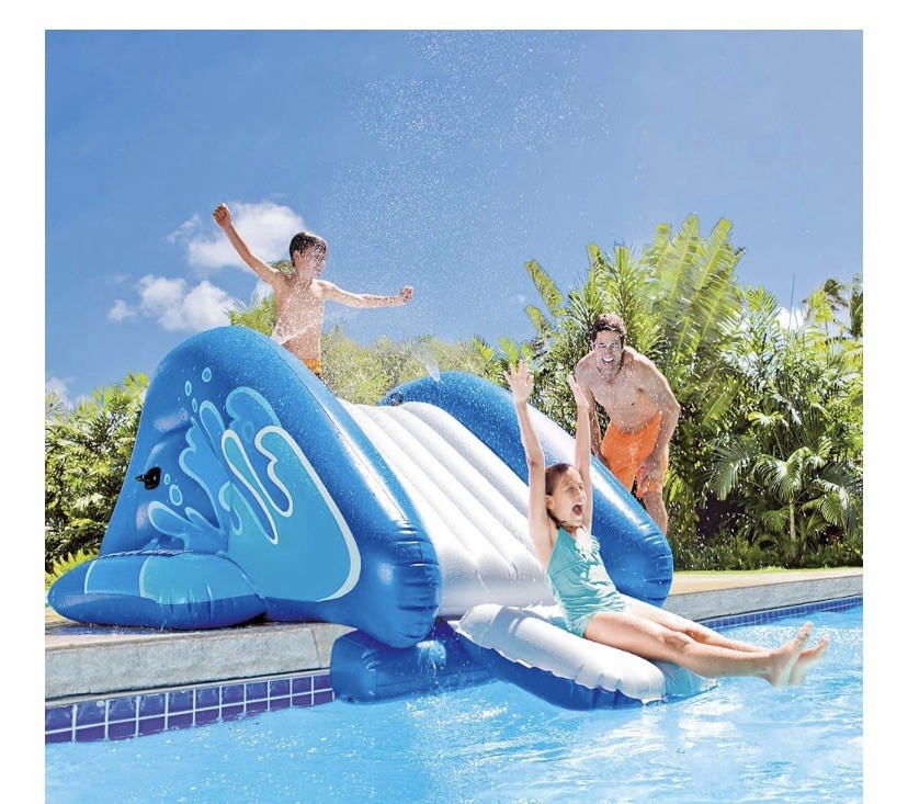 Intex Kool Splash Inflatable Pool Water Slide Play Center with Sprayer, Blue