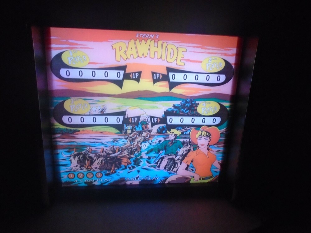 Stern Rawhide Pinball Head LED Display light box