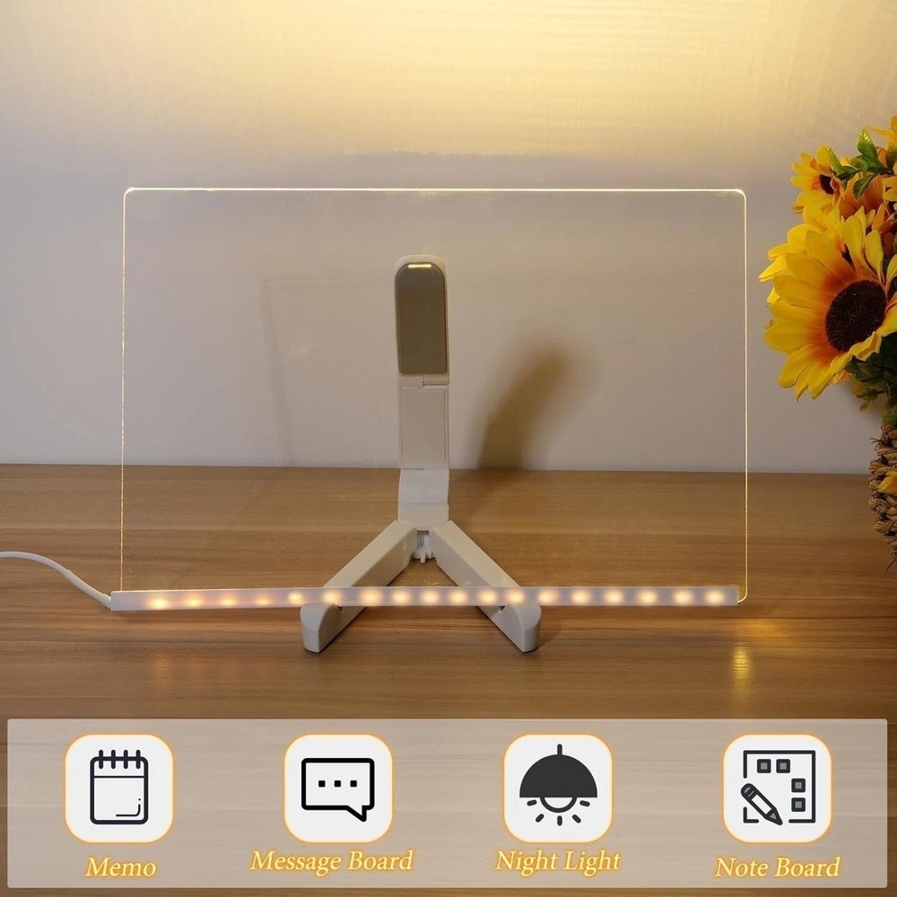 2025 New LED Note Board with Colors, Light Up Acrylic Message Board