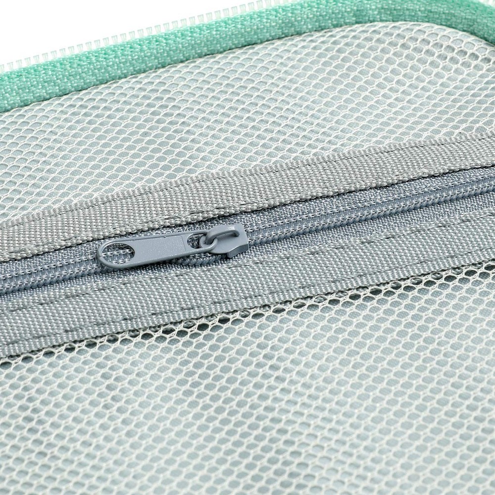 DIY Crochet Needle Case Empty, Zipper Storage Organizer Bag with Web Pockets ...