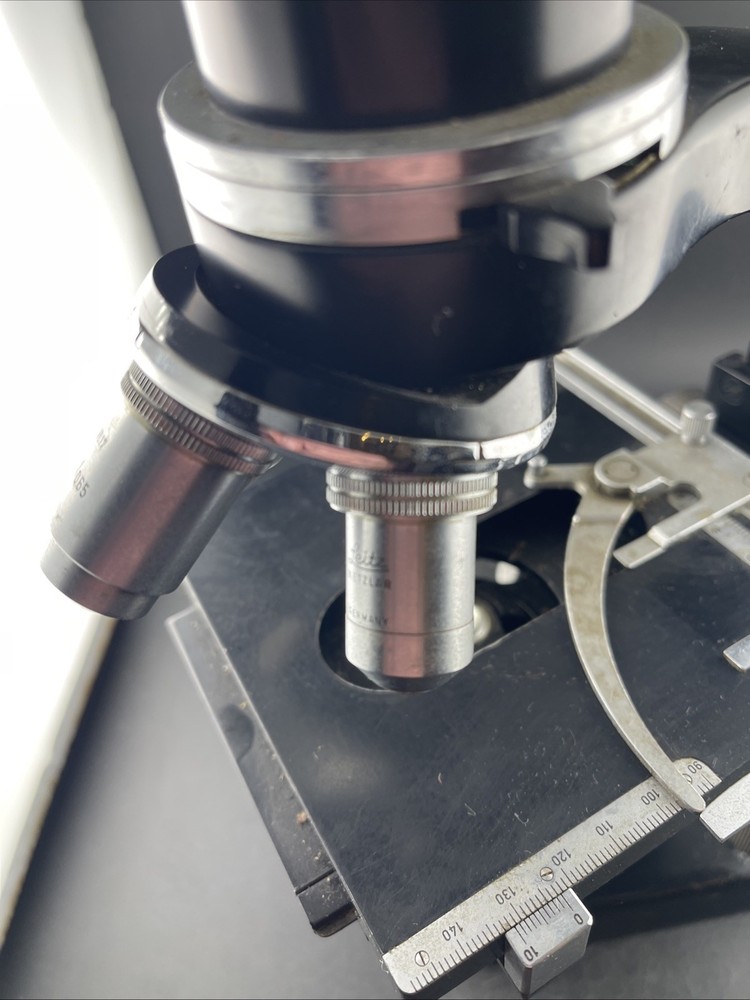 Ernst Leitz Wetzlar Binocular Microscope • Germany • 4 Objectives • Vintage Lab