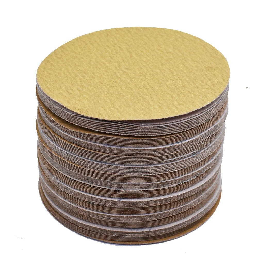 180 Grit NO-Hole 100-Pack 6" Hook Loop Pads Sanding Disc Flocking Discs
