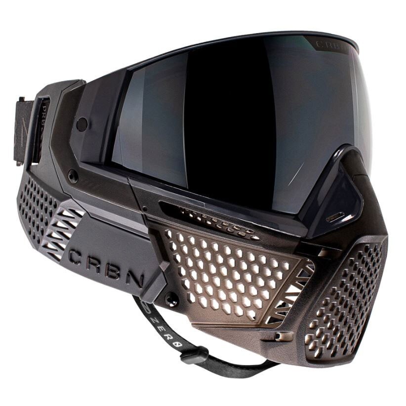 CRBN Carbon Paintball Zero Pro Series Goggle Mask - More Coverage - Graphite