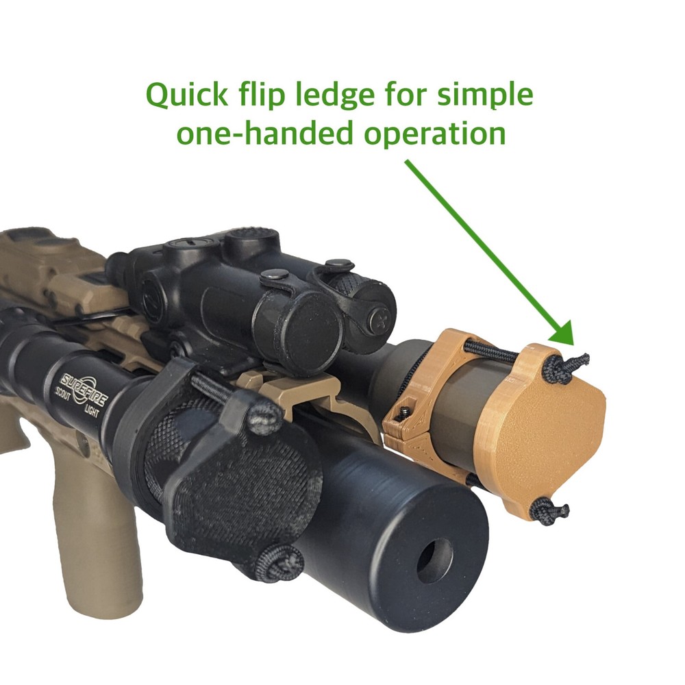 Light / Lens Cover with Tip Grip for Flashlights