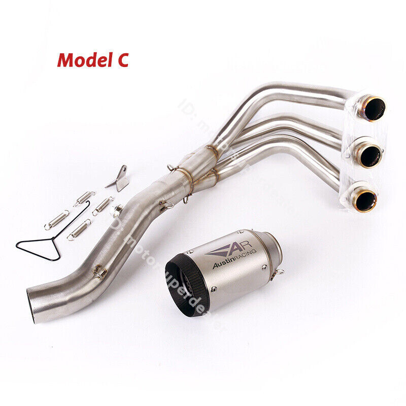 For Yamaha MT-09 Tracer 900 Full System Exhaust Tips Carbon Front Header Pipe/