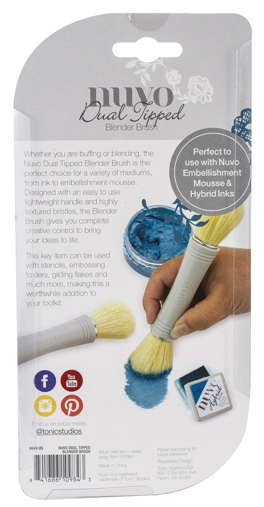 Nuvo Dual Ended Blender Brush 2/Pkg