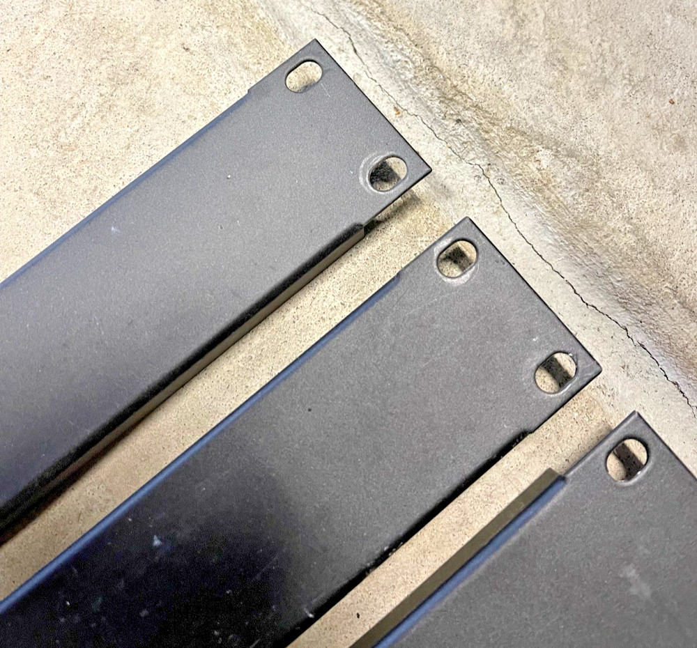 7x Middle Atlantic Flanged Black 19" Panel Set EB1 1U Covers