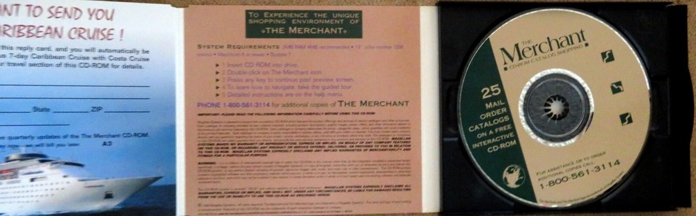 THE MERCHANT 1994 Mail Order Cataloges CD-ROM Interactive - Mac II