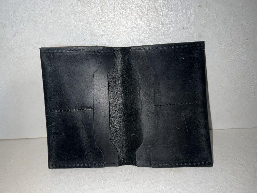 Able Passport / Card Wallet Black Leather