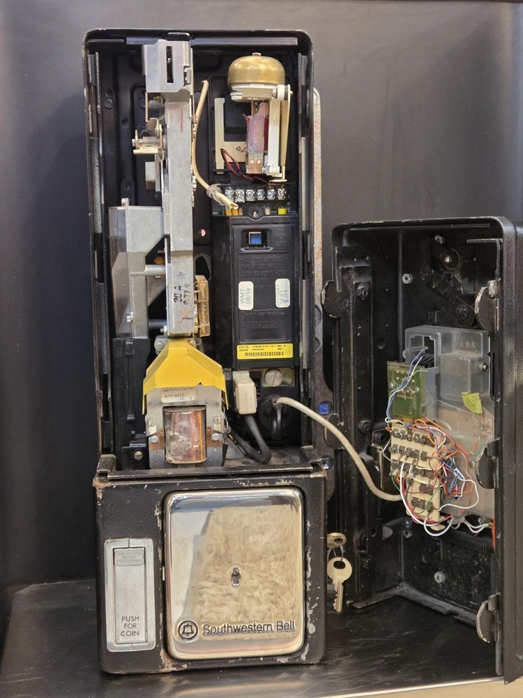 Vintage 1998 payphone And Booth