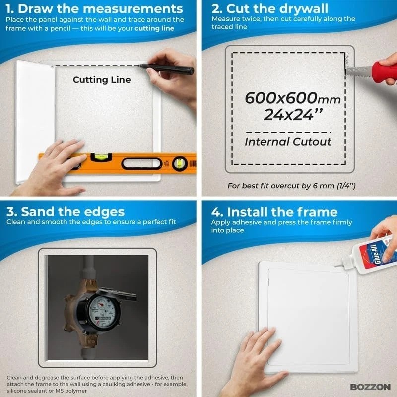 24x24 Access Panel for Drywall - Wall Hole Cover