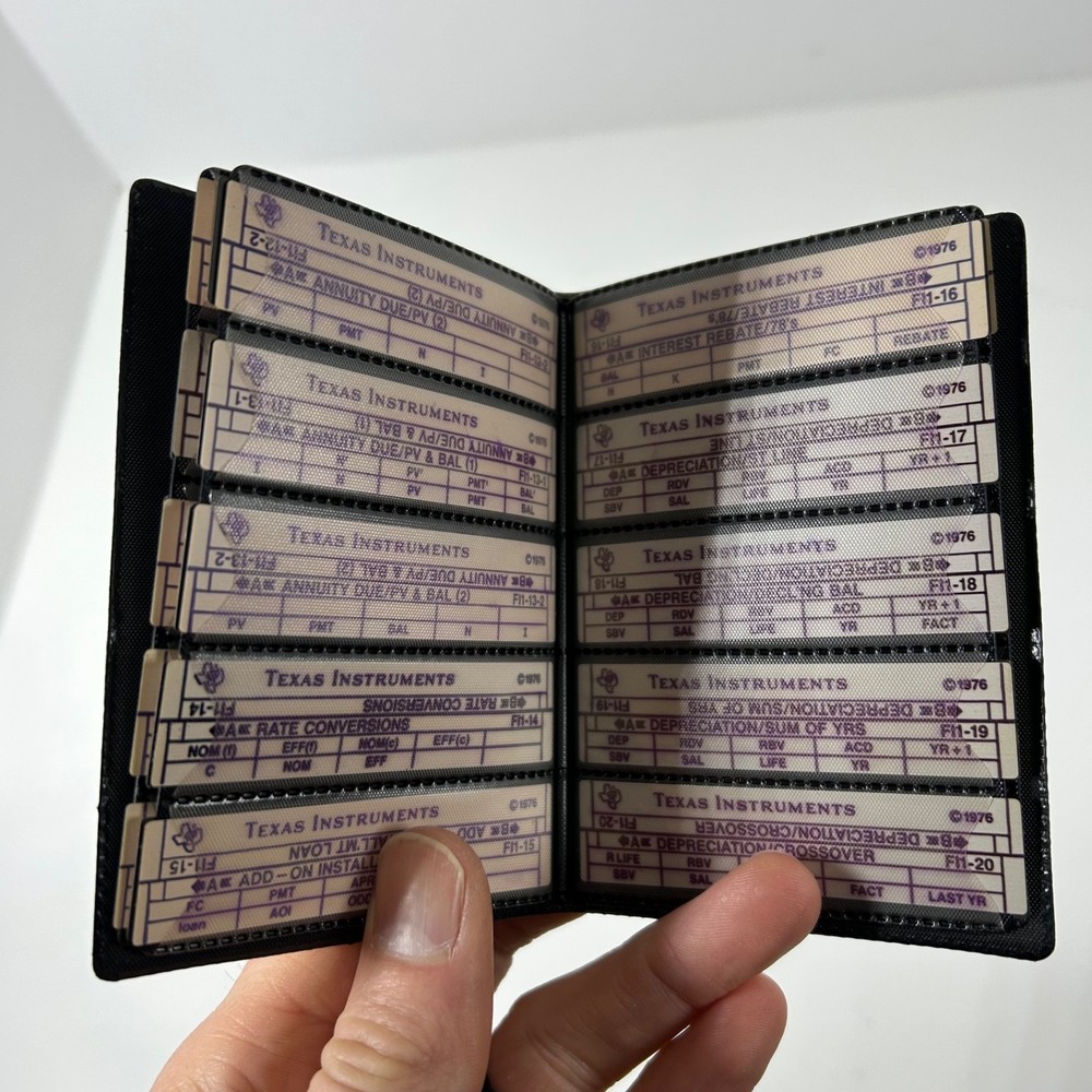 Texas Instruments SR-52 Finance Library Programs Magnetic Cards 1976
