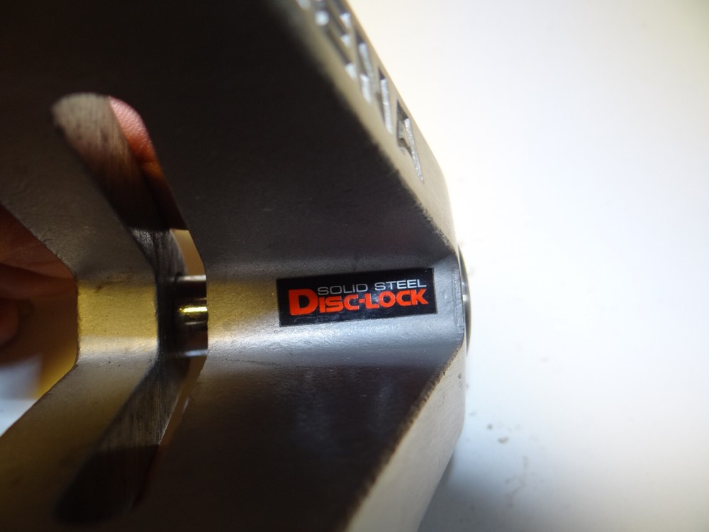 Xena Solid Steel Disc Lock 14cm/9/16th Locking Pin Push Down Ice Spray Proof