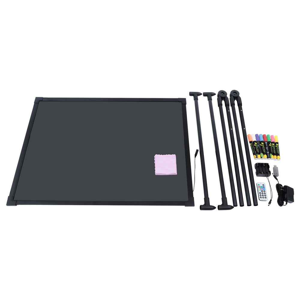 LED Message Board Sign Illuminated Neon Erasable Menu Board Adjustable Height