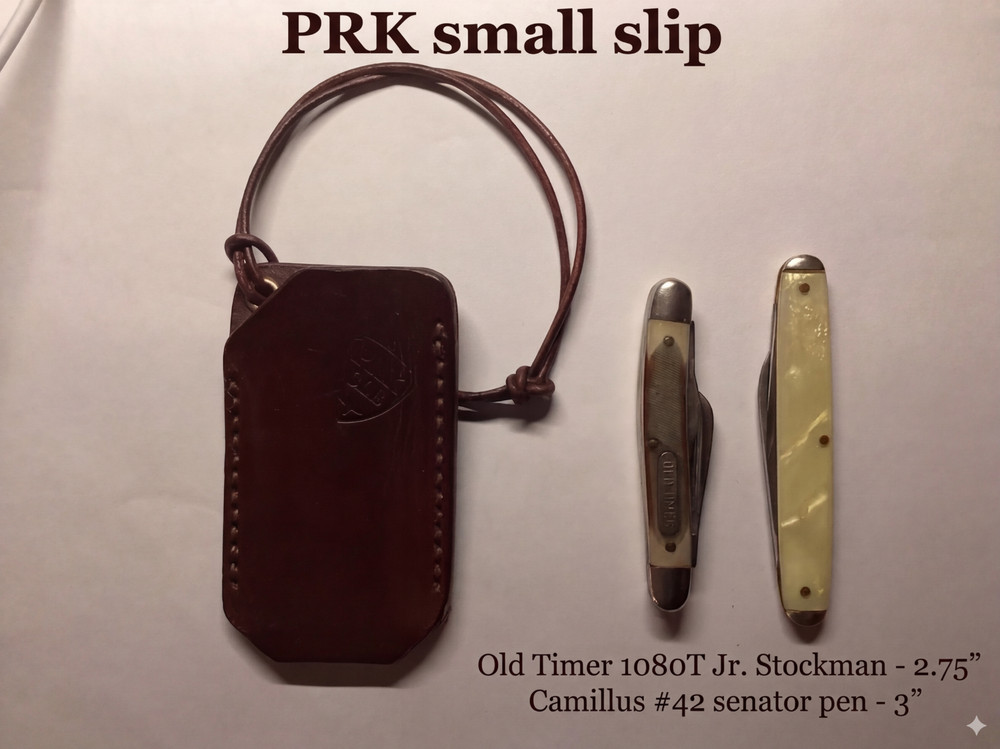 PRK Hand-Stitched Leather Knife Slip - EDC Pocket Protector - 3 Sizes Available